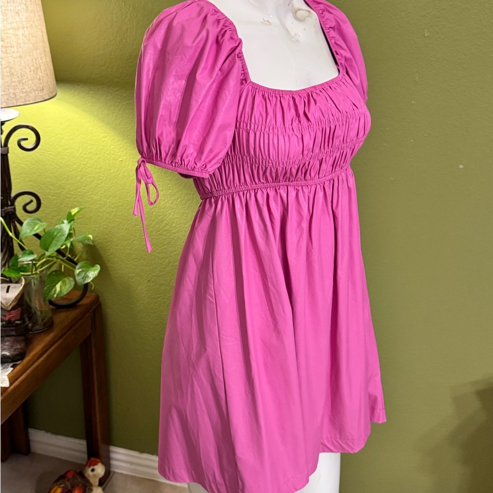 TCEC Vibrant Pink Gathered Dress - Picture 12 of 17